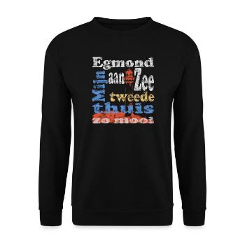 Egmond aan Zee Holland - Unisex Pullover - Schwarz - Vorne - Alina (178cm) & Michal (187cm)