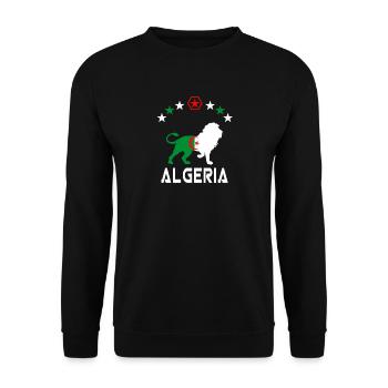 Algeria Lion Flags Design/ Gift - Unisex Sweatshirt - black - Front - Alina (178cm) & Michal (187cm)