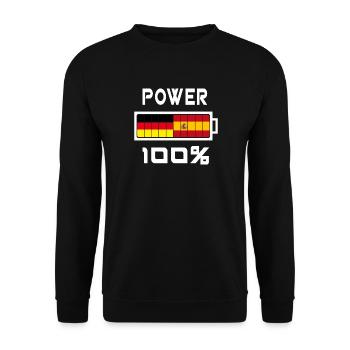 Deutschland und Spanien Power 100% - Unisex Pullover - Schwarz - Vorne - Alina (178cm) & Michal (187cm)
