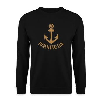 hafen_der_ehe - Unisex Pullover - Schwarz - Vorne - Alina (178cm) & Michal (187cm)