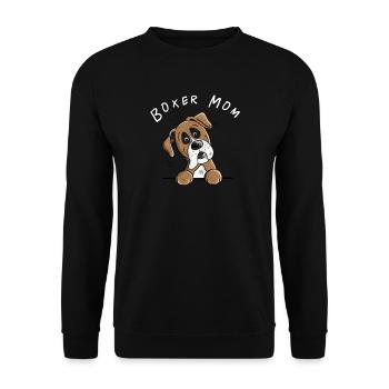 Boxer allemand maman chiens cadeau pour maman - Sweat-shirt Unisexe - noir - Devant - Alina (178cm) & Michal (187cm)