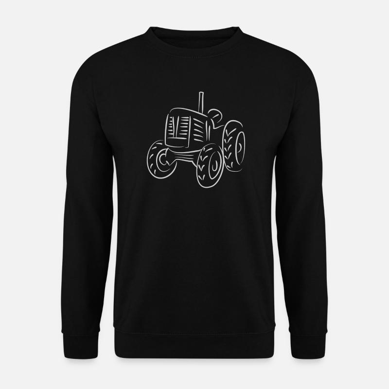 Traktor Zeichnung - Unisex Pullover - Schwarz
