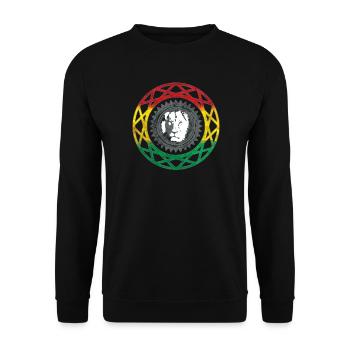 Visage de lion dans le style mandala rasta - Sweat-shirt Unisexe - noir - Devant - Alina (178cm) & Michal (187cm)