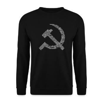 Human Sickle and hammers - Unisex Sweatshirt - black - Front - Alina (178cm) & Michal (187cm)