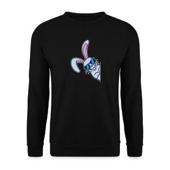 Cool Easter Bunny Easter Bunny Happy Easter - Unisex Sweatshirt - black - Front - Alina (178cm) & Michal (187cm)