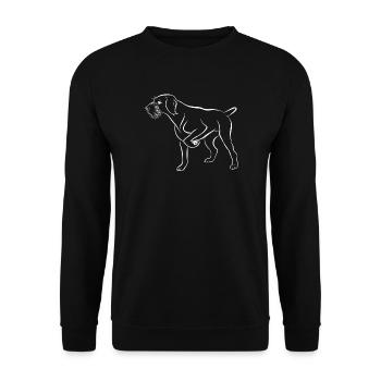 Dt wirehaired white above - Unisex Sweatshirt - black - Front - Alina (178cm) & Michal (187cm)