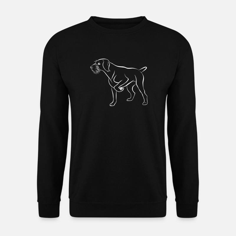Dt wirehaired white above - Unisex Sweatshirt - black