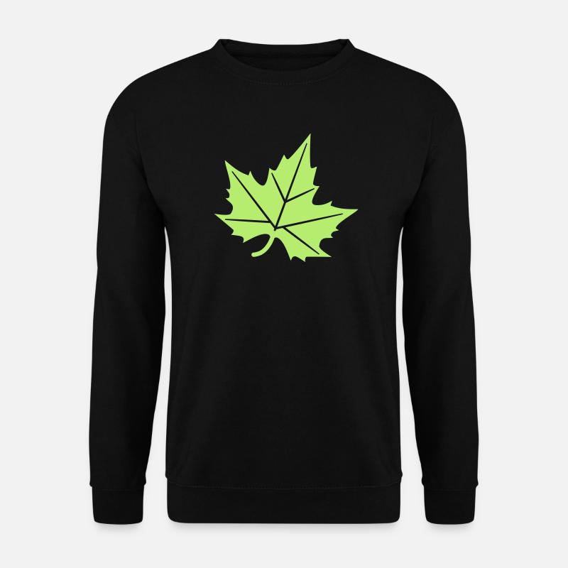 Conception de feuille de platane - Sweat-shirt Unisexe - noir