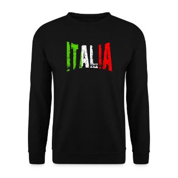 Fan article Italy football pizza - Unisex Sweatshirt - black - Front - Alina (178cm) & Michal (187cm)