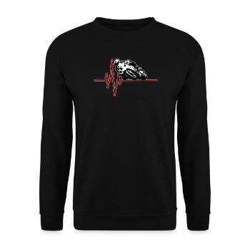Impulsion de moto 1 - Sweat-shirt Unisexe - noir - Devant - Alina (178cm) & Michal (187cm)