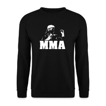 Symbole d’arts martiaux mixtes Fighter MMA cadeau - Sweat-shirt Unisexe - noir - Devant - Alina (178cm) & Michal (187cm)