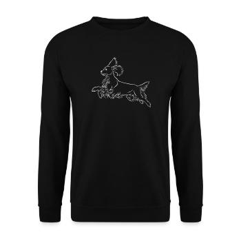 Springer Spaniel - Unisex Pullover - Schwarz - Vorne - Alina (178cm) & Michal (187cm)