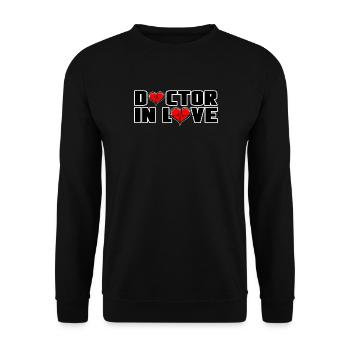 Docteur Docteur Médecins Médecine Amour Saint-Valentin - Sweat-shirt Unisexe - noir - Devant - Alina (178cm) & Michal (187cm)