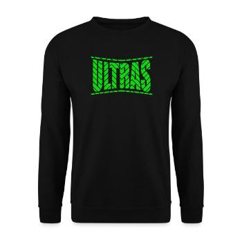 ultras football fans t-shirt design gift idea - Unisex Sweatshirt - black - Front - Alina (178cm) & Michal (187cm)