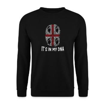 Idée cadeau de conception de t-shirt ADN drapeau Sardaigne. - Sweat-shirt Unisexe - noir - Devant - Alina (178cm) & Michal (187cm)