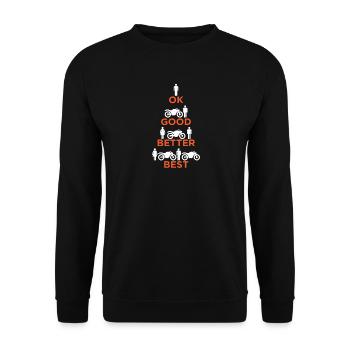 Motorbike motorbikes racers racing machine bikers - Unisex Sweatshirt - black - Front - Alina (178cm) & Michal (187cm)