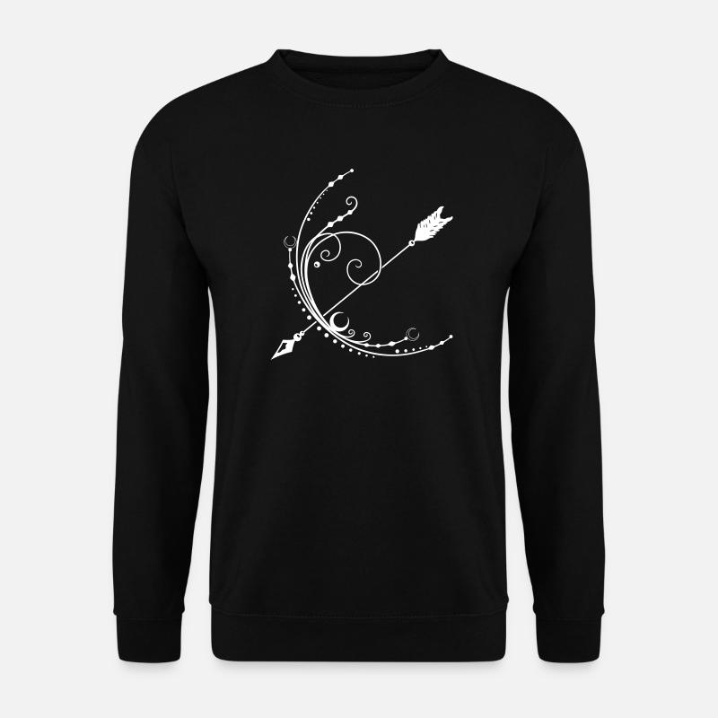 Pfeil und Bogen Mond Halbmond - Unisex Pullover - Schwarz