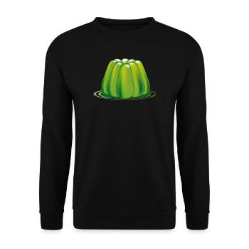 grünes Götterspeisen Gelee Dessert - Unisex Pullover - Schwarz - Vorne - Alina (178cm) & Michal (187cm)