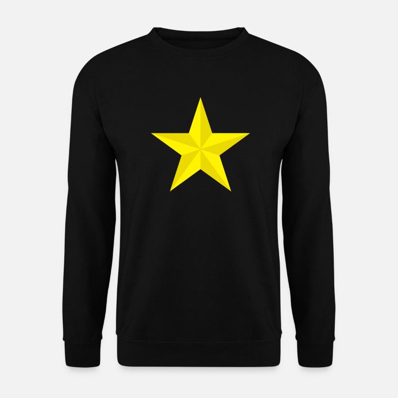 Amish Scheune Stern gelb Gelber Stern gelber Stern - Unisex Pullover - Schwarz