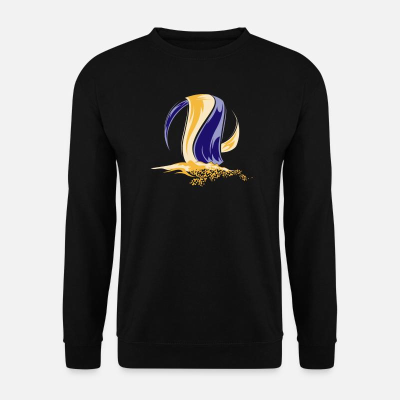 Symbole de l’équipe de volleyball de plage Couleurs du logo Sable - Sweat-shirt Unisexe - noir