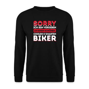 Motorrad Motorräder Biker Lustig Sprüche Cool - Unisex Pullover - Schwarz - Vorne - Alina (178cm) & Michal (187cm)