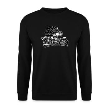 0897 Moped 50ccm ALTE SKOOL - Unisex Pullover - Schwarz - Vorne - Alina (178cm) & Michal (187cm)