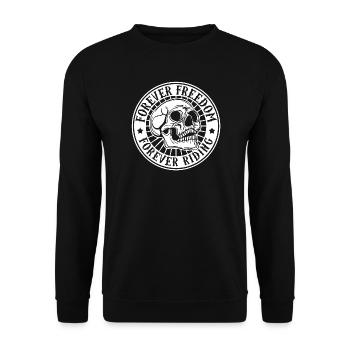 Freedom motorcycle biker motorcycles skull - Unisex Sweatshirt - black - Front - Alina (178cm) & Michal (187cm)