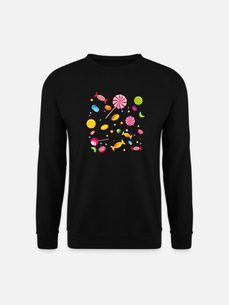 Eine Menge Süßigkeiten,Bonbons,Lollis und Kaugummi - Unisex Pullover - Schwarz