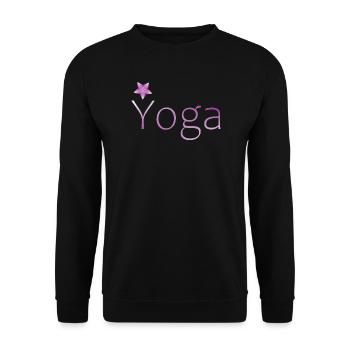 yoga Meditation Geschenk Geschenkidee - Unisex Pullover - Schwarz - Vorne - Alina (178cm) & Michal (187cm)