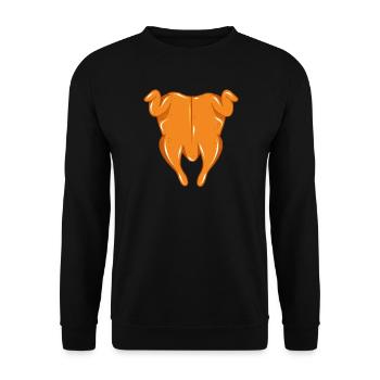 delicious juicy roast chicken fresh from the oven - Unisex Sweatshirt - black - Front - Alina (178cm) & Michal (187cm)