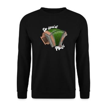 Do spui'd Musi // hell | ZiachON! - Unisex Sweatshirt - black - Front - Alina (178cm) & Michal (187cm)