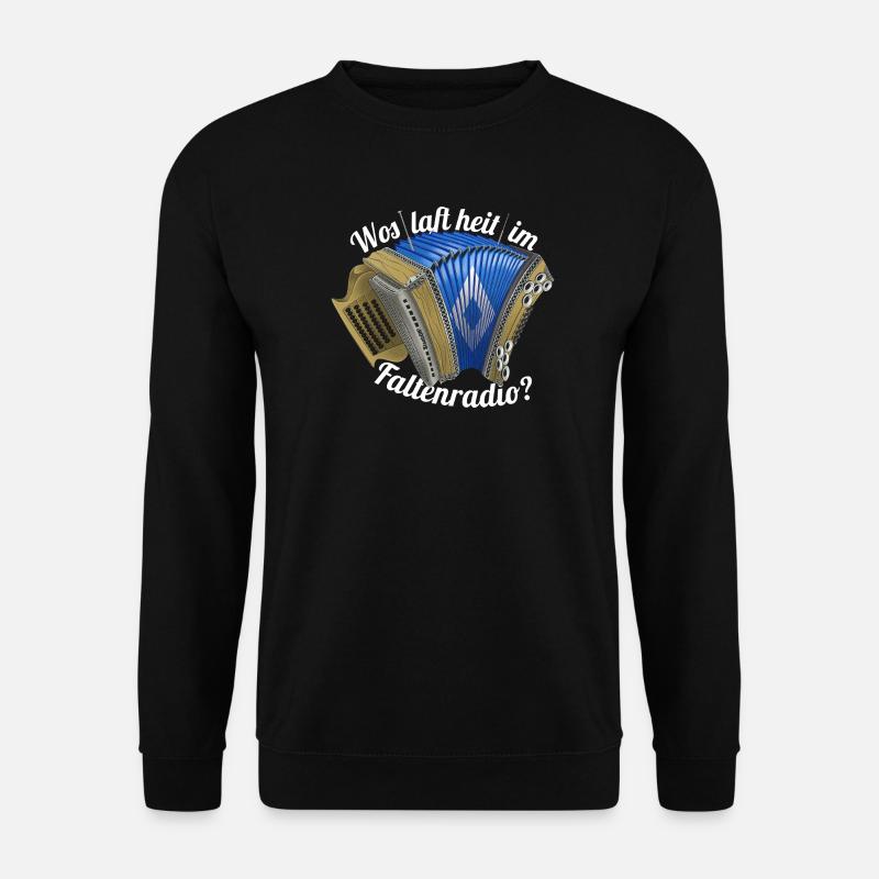Wos laft heit im Faltenradio | ZiachON! - Unisex Pullover - Schwarz