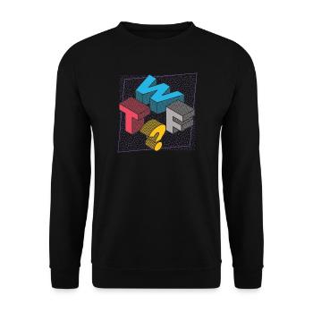 What THE FUCK WTF - Unisex Sweatshirt - black - Front - Alina (178cm) & Michal (187cm)