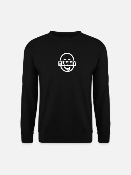 Smiling YUMMY motif - Unisex Sweatshirt - black