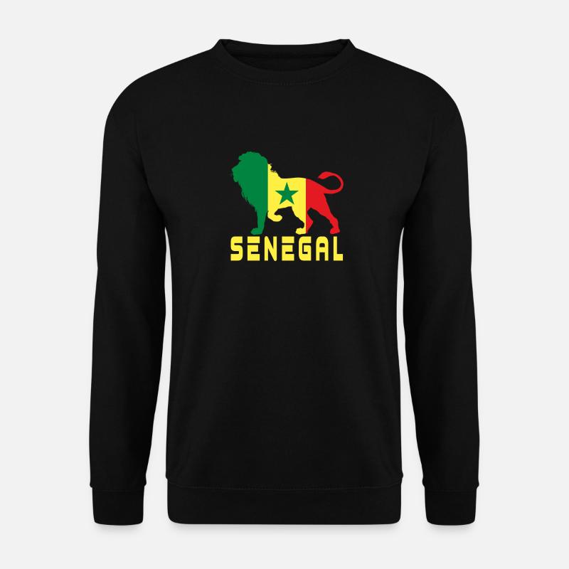 Senegal Löwe - Unisex Pullover - Schwarz