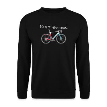 Road Bike Funny Sayings Bicycle Logo Gravel Bike - Unisex Sweatshirt - black - Front - Alina (178cm) & Michal (187cm)