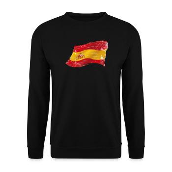 Bandera España ✅ Spanish Flag ✔ - Unisex Sweatshirt - black - Front - Alina (178cm) & Michal (187cm)