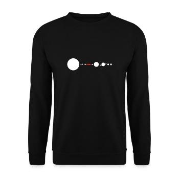 Tesla in Space Solar System SpaceX - Unisex Sweatshirt - black - Front - Alina (178cm) & Michal (187cm)