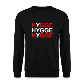 HYGGE Denmark Denmark Danish flag - Unisex Sweatshirt - black - Front - Alina (178cm) & Michal (187cm)