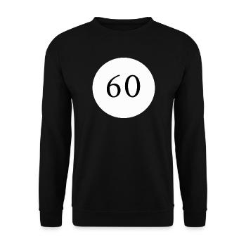 60e anniversaire 60e anniversaire modèle modèle - Sweat-shirt Unisexe - noir - Devant - Alina (178cm) & Michal (187cm)