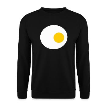 Spiegelei, Ei, Eier, T-shirt, Schürze Kostüm - Unisex Pullover - Schwarz - Vorne - Alina (178cm) & Michal (187cm)