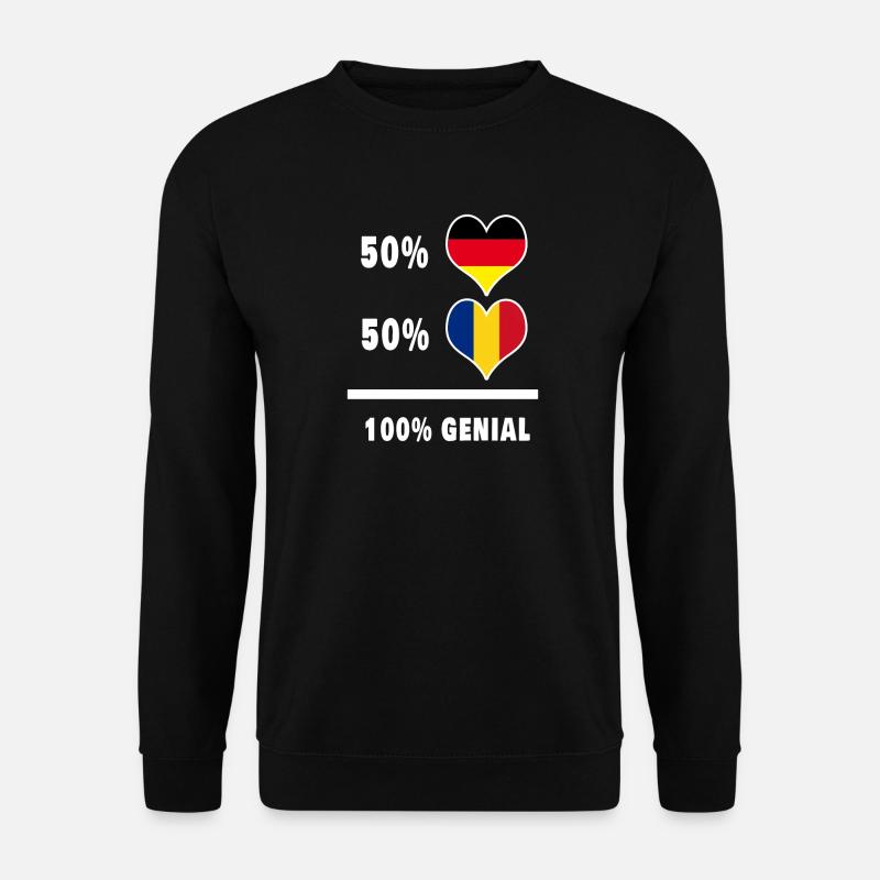 Deutschland und Rumänien Genial / Geschenk - Unisex Pullover - Schwarz