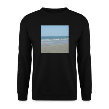 Beach sea vacation travel spain vacation - Unisex Sweatshirt - black - Front - Alina (178cm) & Michal (187cm)