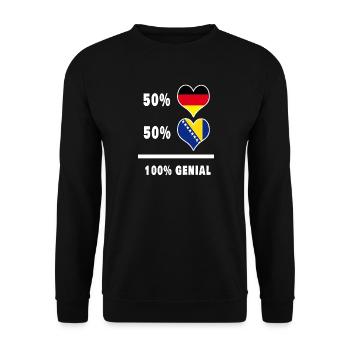 Allemagne et Bosnie Awesome / Gift - Sweat-shirt Unisexe - noir - Devant - Alina (178cm) & Michal (187cm)