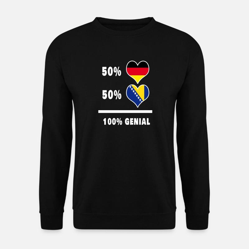 Deutschland und Bosnien Genial / Geschenk - Unisex Pullover - Schwarz