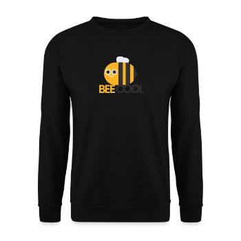 Bee cool - Coole Biene - Unisex Pullover - Schwarz - Vorne - Alina (178cm) & Michal (187cm)