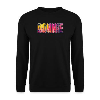 Partnerlook | Bonnie Clyde Beziehung Liebling Paar - Unisex Pullover - Schwarz - Vorne - Alina (178cm) & Michal (187cm)