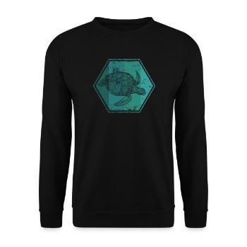 Tortoises - Unisex Sweatshirt - black - Front - Alina (178cm) & Michal (187cm)