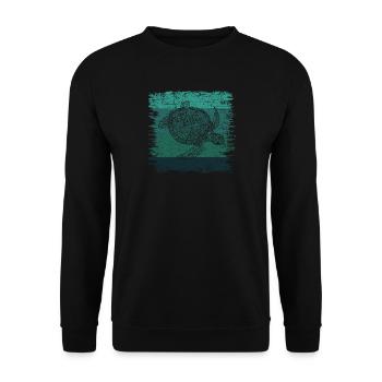 Turtle - Unisex Sweatshirt - black - Front - Alina (178cm) & Michal (187cm)