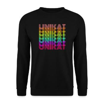 Unikat Bunt - Unisex Pullover - Schwarz - Vorne - Alina (178cm) & Michal (187cm)